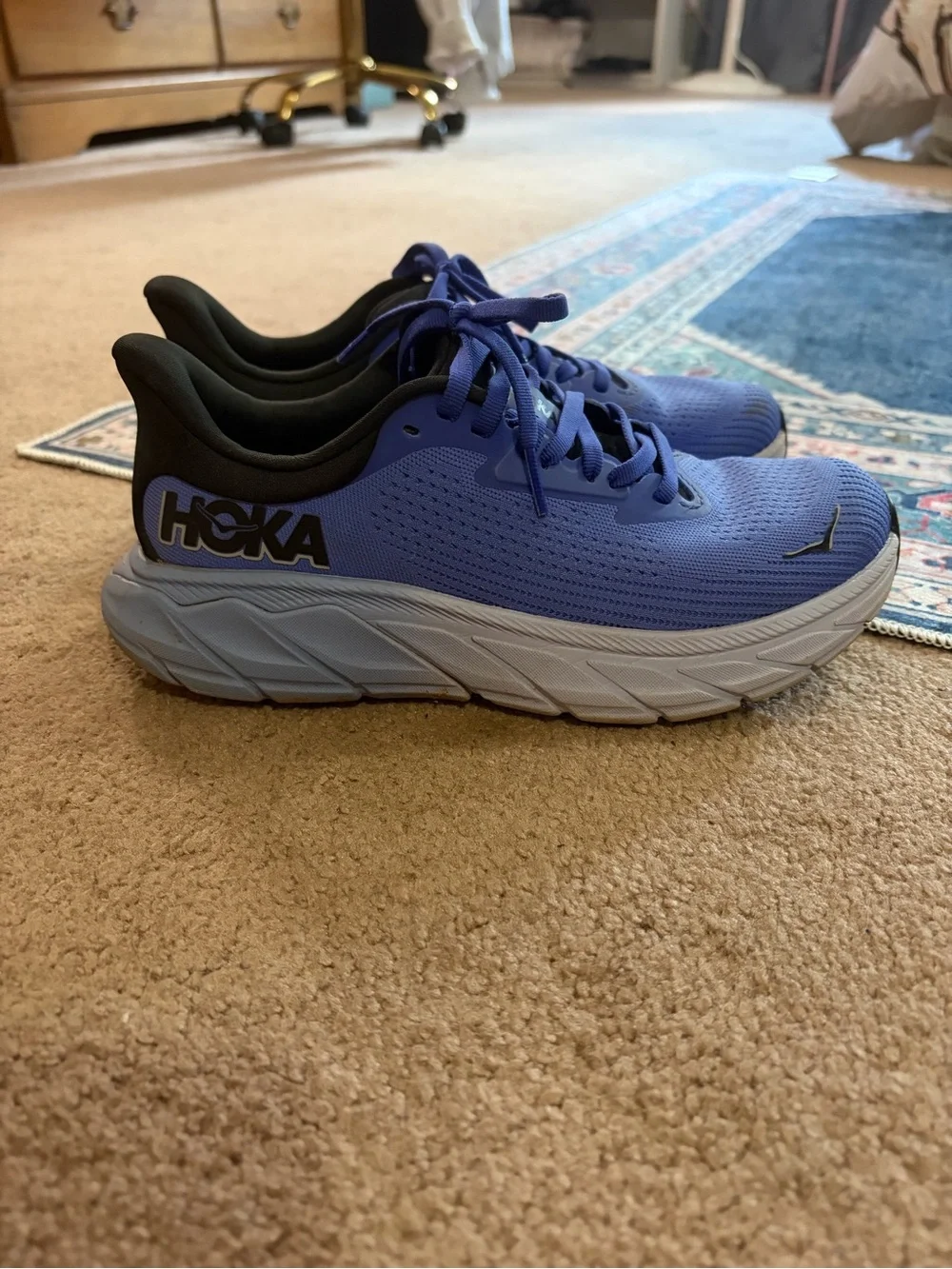 Hoka Purple/ Blue Lace-Up Tennis Shoes